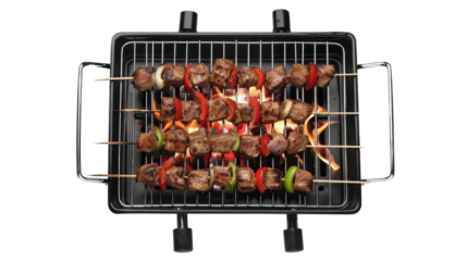 Barbecue or BBQ grill on white transparent background

