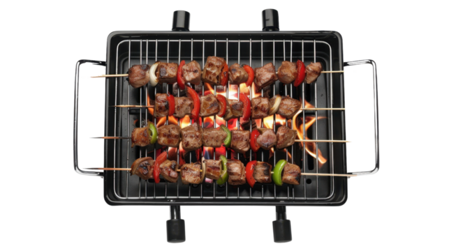 Barbecue or BBQ grill on white transparent background

