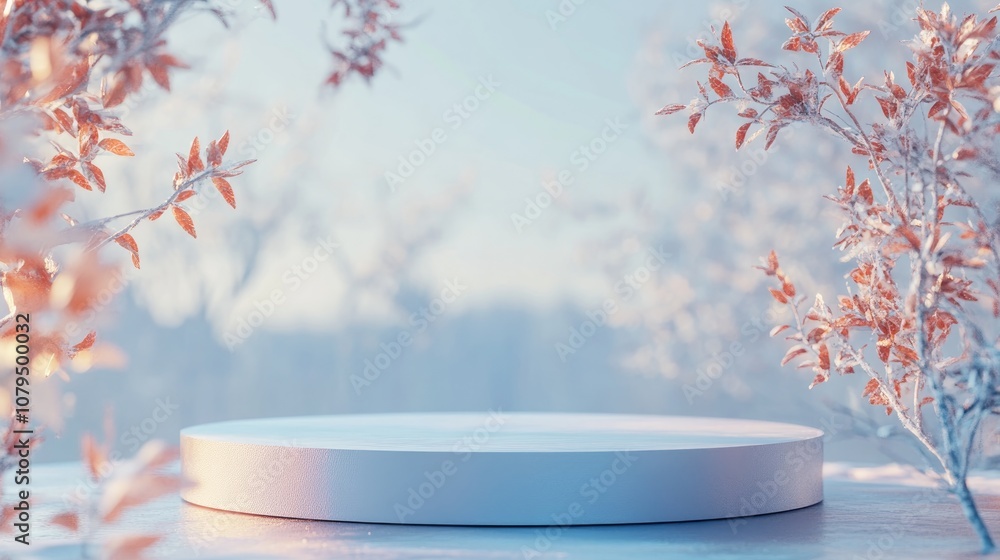 Poster festive seasonal greeting and abstract minimal mockup scene geometric podium for showcasing cosmetic
