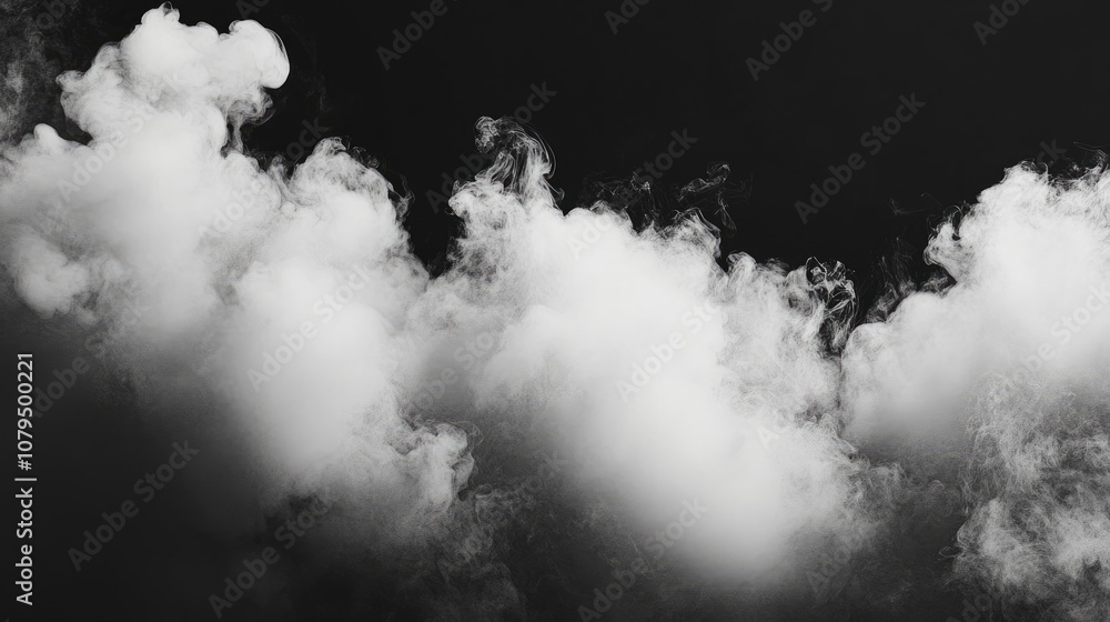 Poster white fog or smoke against a dark background creating a smoke effect for your images