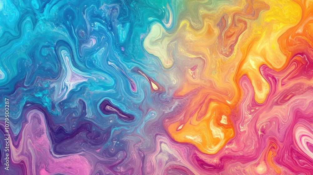 Poster vibrant psychedelic fluid background dynamic gradient design