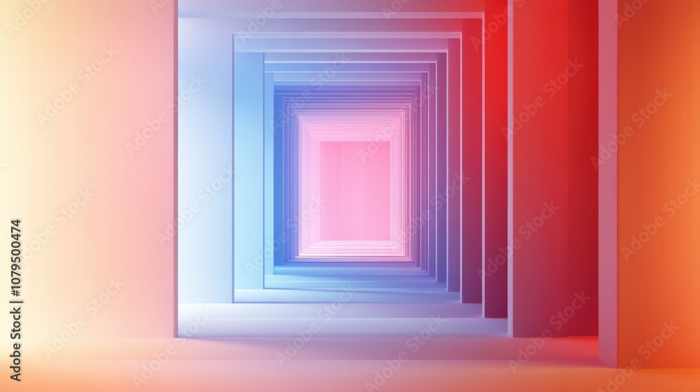 Poster blurred gradient background design featuring centered lines