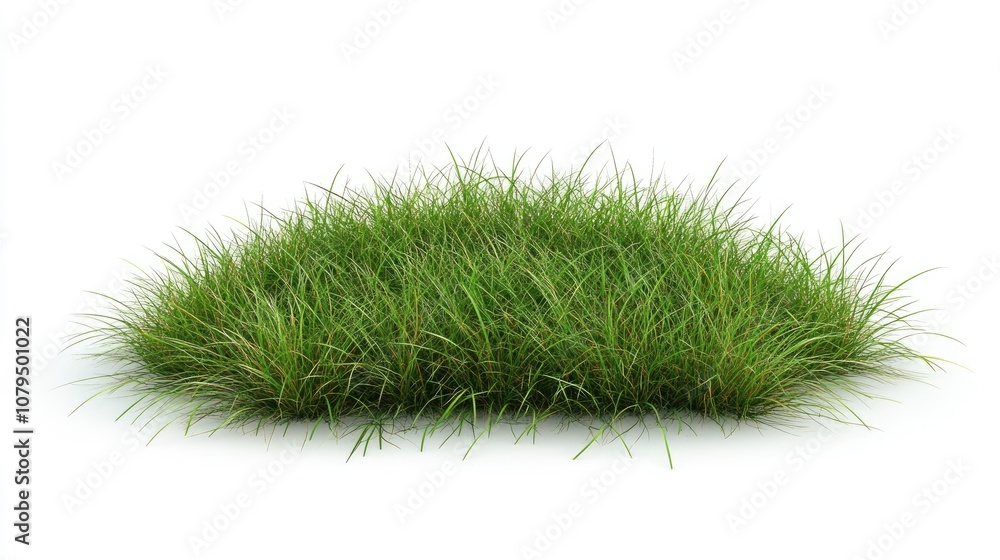 Poster grass isolated on a white background 3d rendering illustration