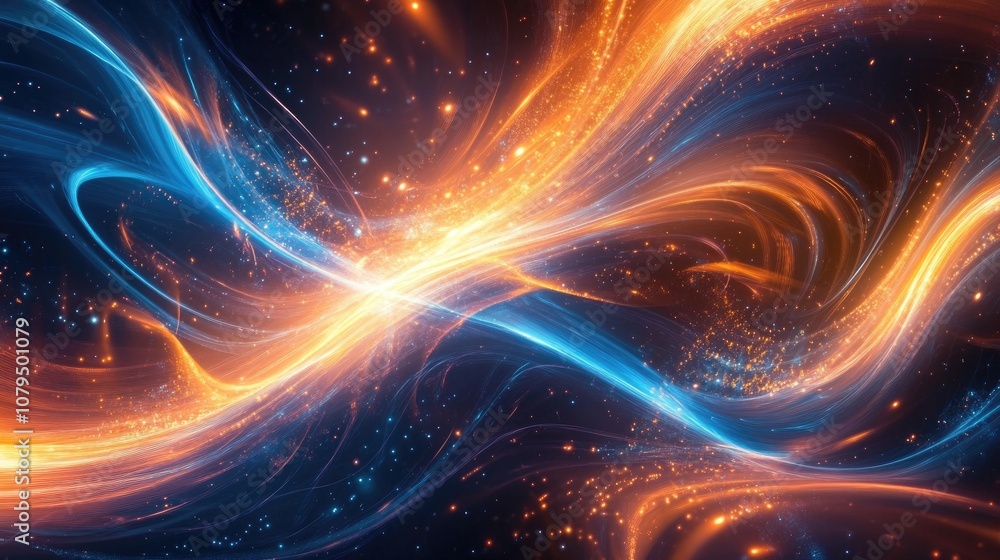 Poster vibrant abstract background featuring a computer generated design