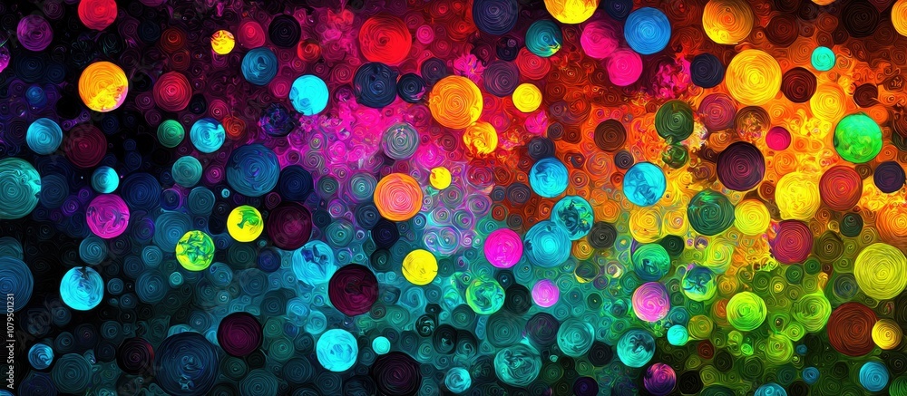 Poster amazing design colorful dots abstract