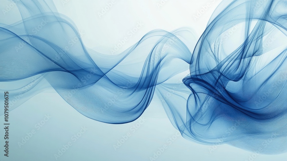 Poster abstract blue backdrop featuring elegant lines and a soft blur effect
