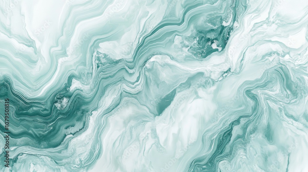 Poster mint green marble aesthetic featuring elegant abstract flow ideal for use as a backdrop or stylish m