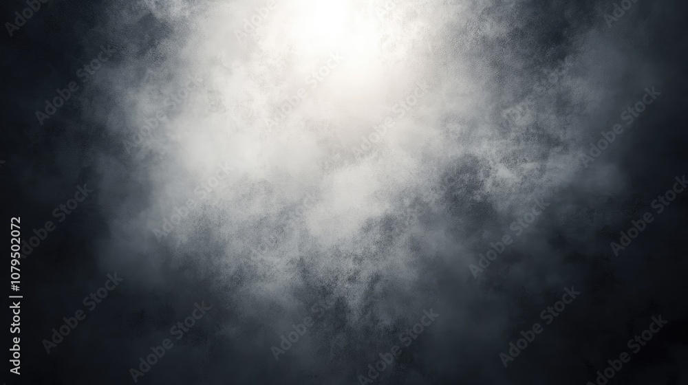 Aufkleber Abstract gray and white gradient texture with a spotlight effect featuring a subtly grunge background ideal for studio backdrops and empty space
