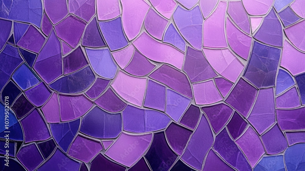 Poster violet mosaic pattern with an abstract design