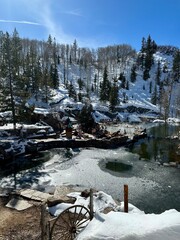 Hot springs in the mountains 