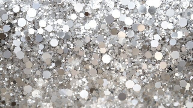 Elegant shimmering confetti or light background in platinum silver and white perfect for festive invitations like birthdays weddings and holiday celebrations