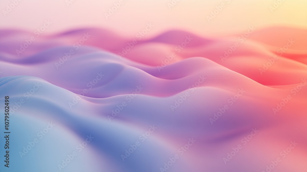 Poster blurred gradient lines create a centered design background