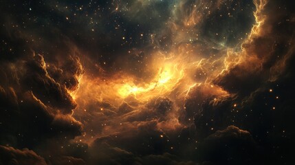 Fototapeta premium Nebula of stars dust and gas in a distant galaxy