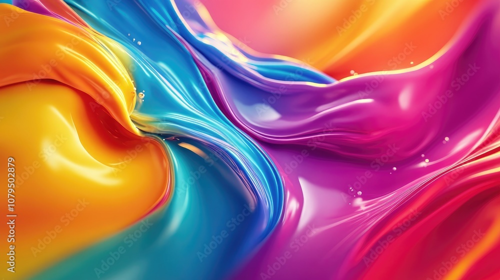 Poster abstract background design with vibrant colors and dynamic shapes creating a visually striking and m