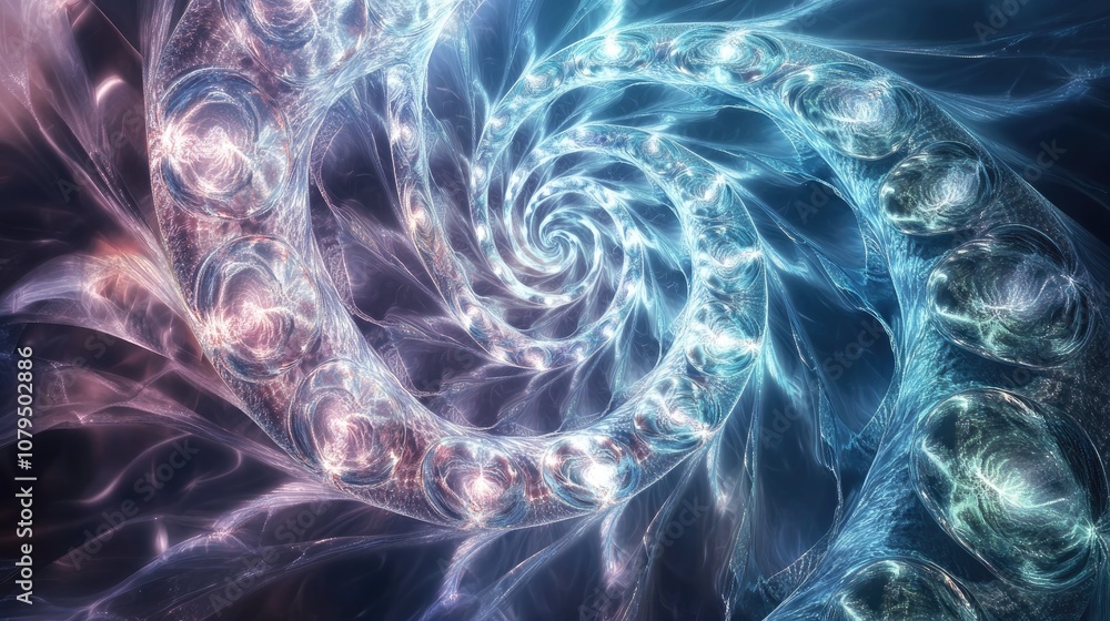 Poster abstract fractal background featuring infinite spirals in a computer generated design captivating ar