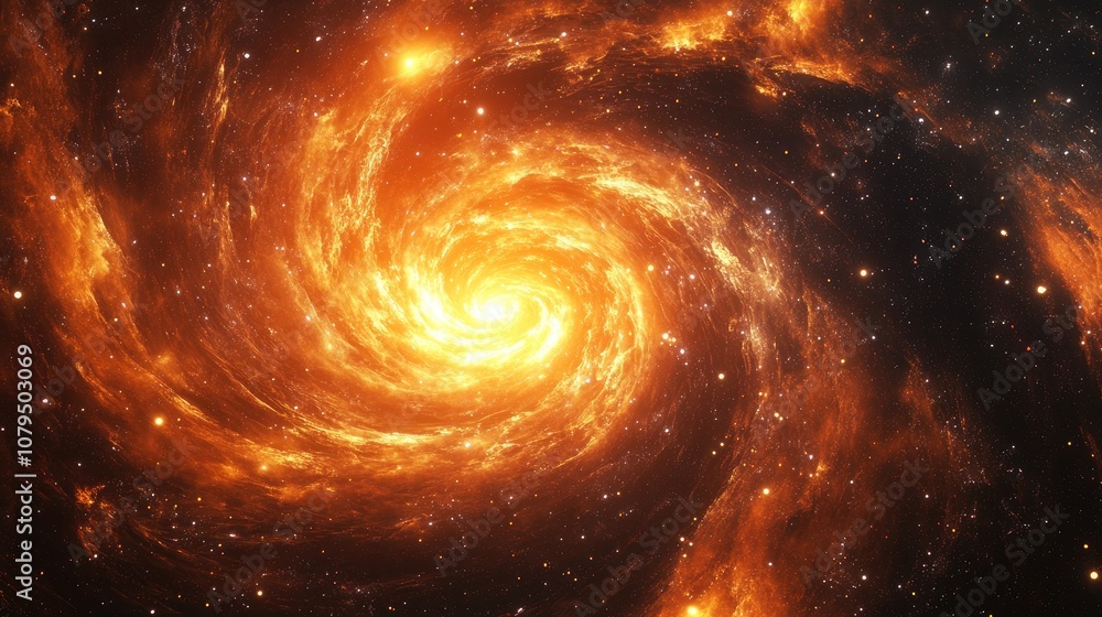 Poster cosmic galaxy background with stars and cosmic gas in a 3d cartoon rendering