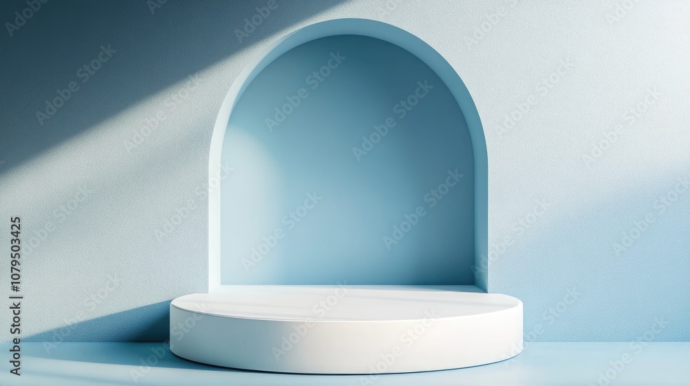 Leinwandbilder abstract minimal podium platform for product presentation in 3d rendering