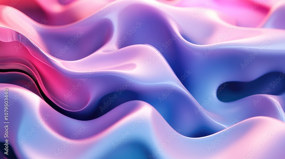 Poster Abstract digital background in 3D cartoon rendering Unique seamless generation created with fractal based software Not AI content