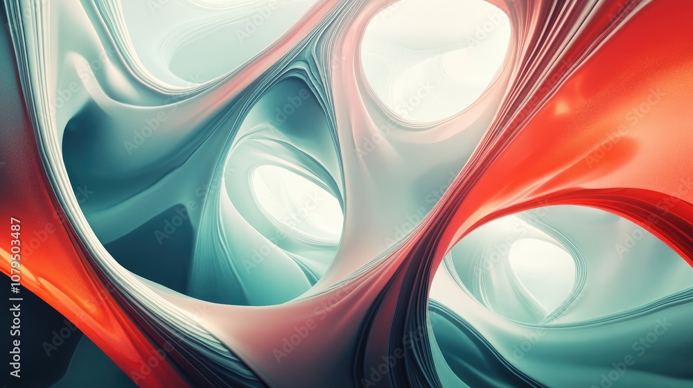 Fototapete Abstract digital background in 3D cartoon rendering Unique seamless generation created with fractal based software Not AI content
