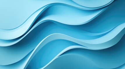 Fototapeta premium 3D cartoon rendering featuring curved lines on a blue gradient background