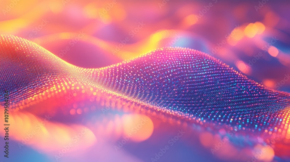 Aufkleber Abstract texture with light bokeh background in a 3D cartoon rendering