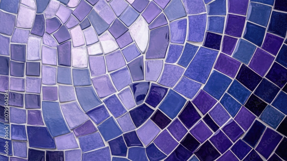 Poster violet mosaic pattern with an abstract design