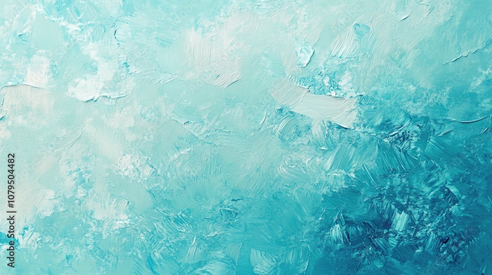 Aufkleber gentle strokes and soft textures in turquoise and light blue create a tranquil atmosphere reminiscen