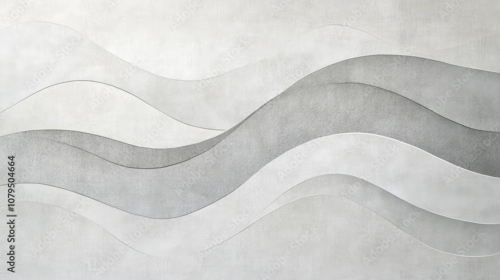Aufkleber panoramic gray line drawing on kraft paper texture with soft white light ideal for wide screen wallp