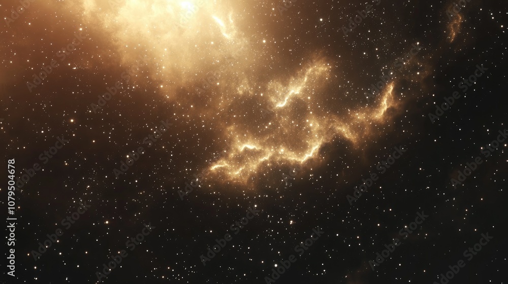 Poster deep space star field illustration featuring a 3d cartoon rendering of a universe filled with stars 