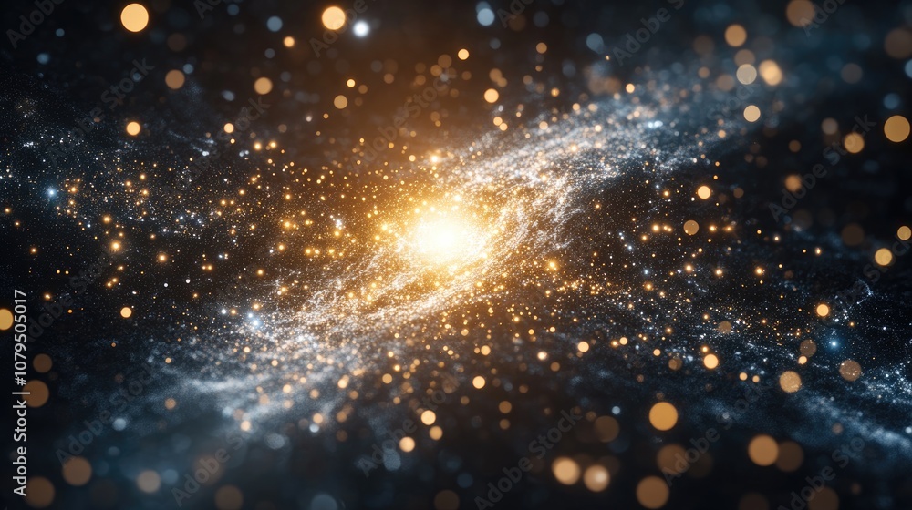 Poster Globular Cluster M15 depicted in a 3D cartoon rendering style