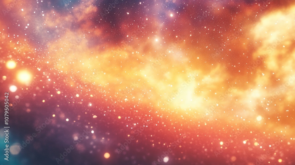 Leinwandbilder awesome colorful nebula in an endless universe depicted in 3d cartoon rendering