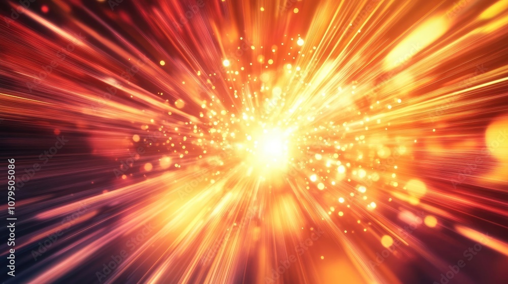Poster abstract background featuring dynamic explosion lights