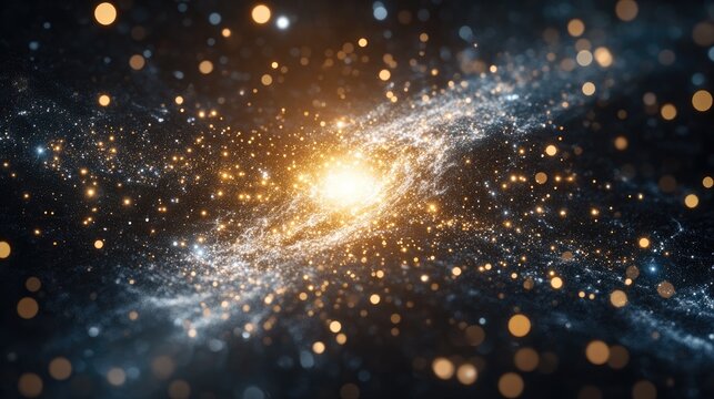 Globular Cluster M15 depicted in a 3D cartoon rendering style