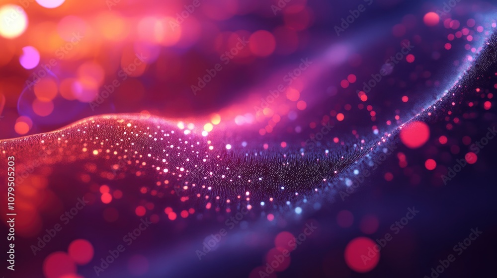 Poster Abstract fractal light background in 3D cartoon rendering