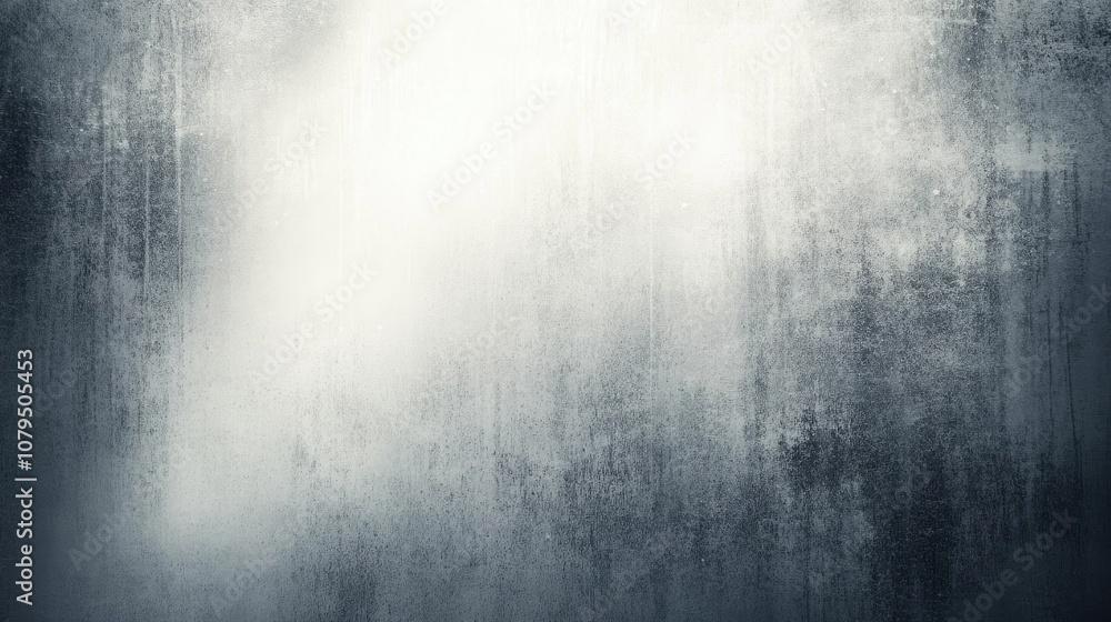 Poster Abstract gray and white gradient texture with a spotlight effect featuring a subtly grunge background ideal for studio backdrops and empty space