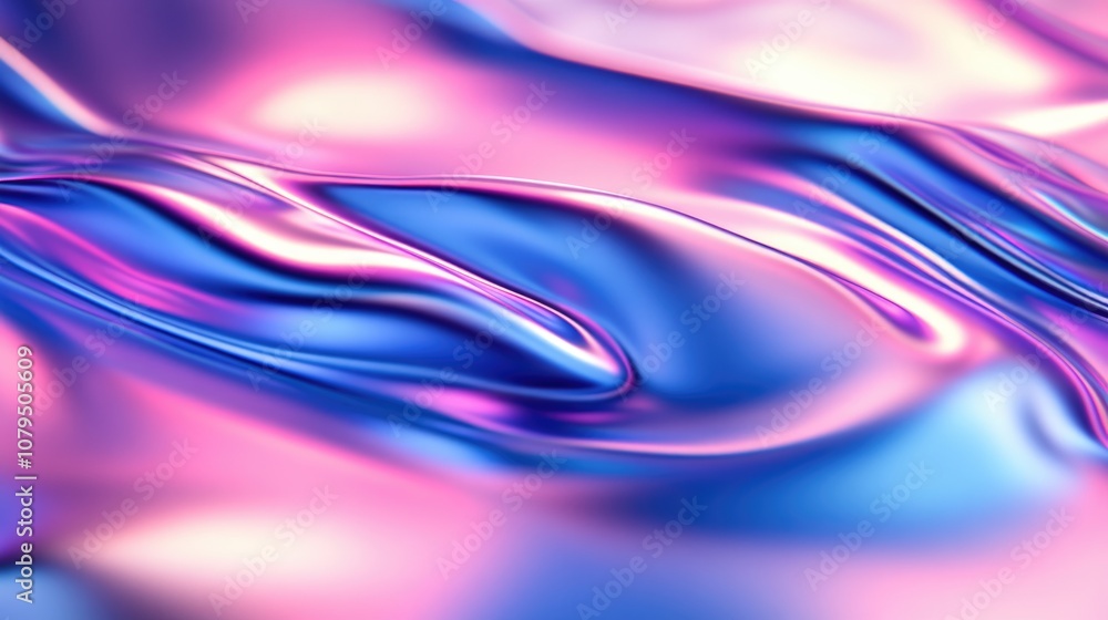Poster 3D illustration of an abstract digital background in a cartoon rendering style