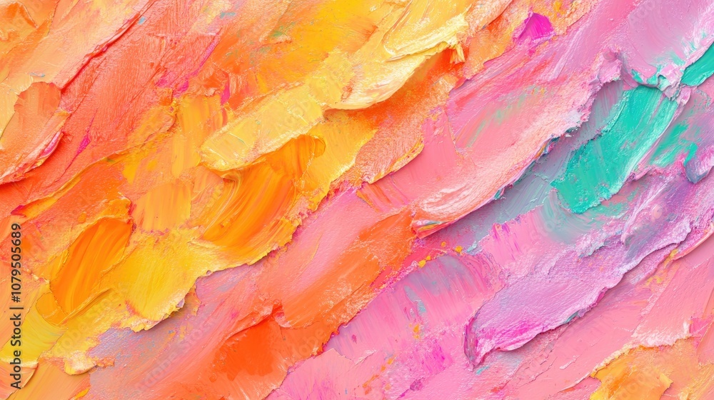 Poster abstract acrylic and watercolor brush strokes painted background in a 3d cartoon rendering texture p