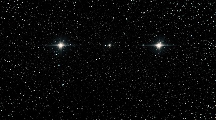 Obraz premium 3D cartoon depiction of black space with three stars