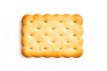 Close up. Crackers isolated on white background