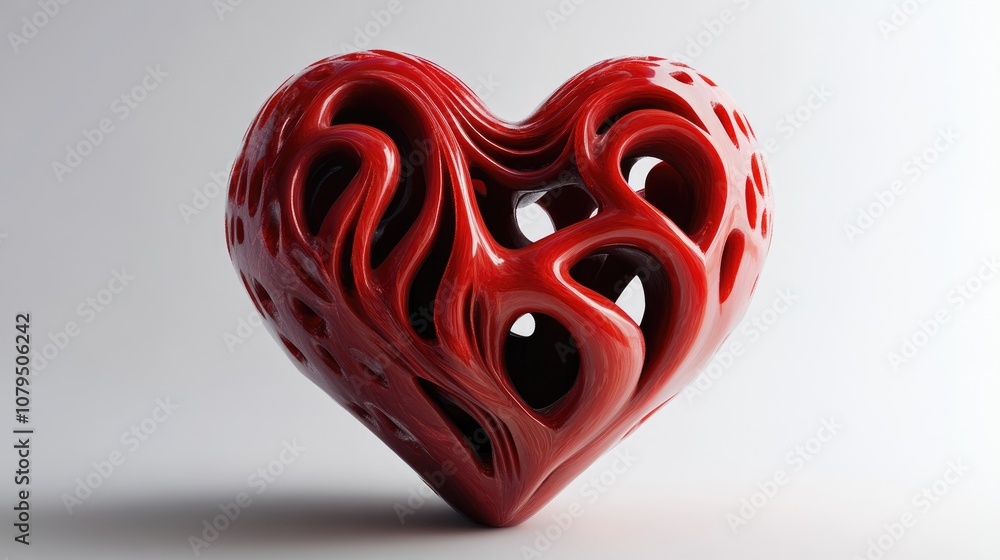 Poster heart shape with a unique design