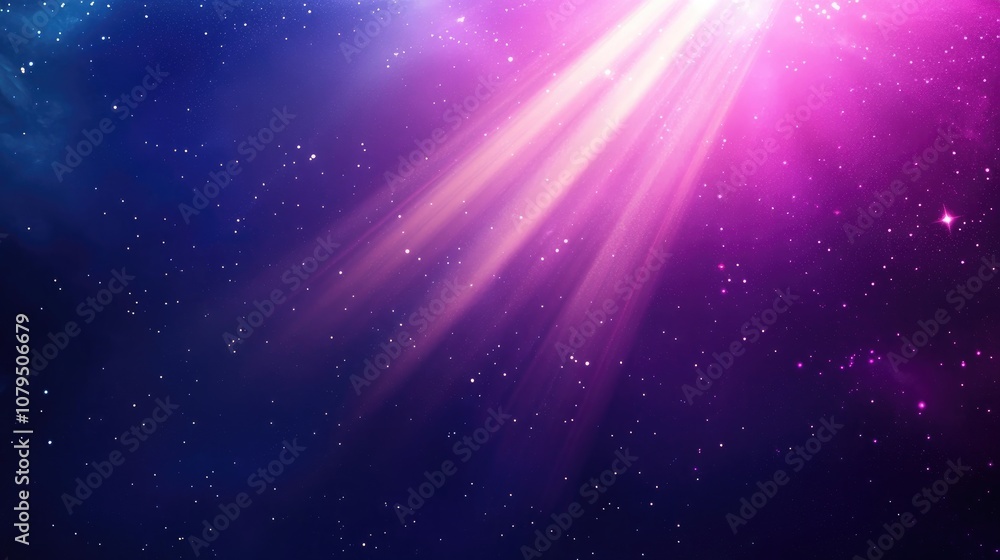 Poster Abstraction space background featuring mystical light in a 3D cartoon rendering for design