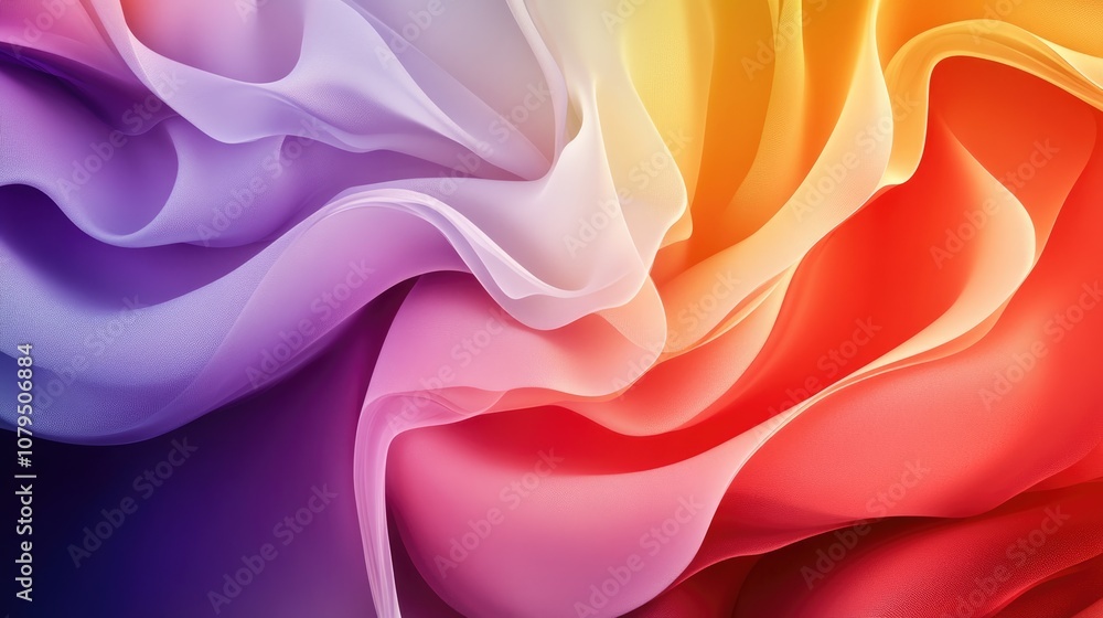 Poster abstract background with smooth gradients and dynamic shapes in a vibrant color palette
