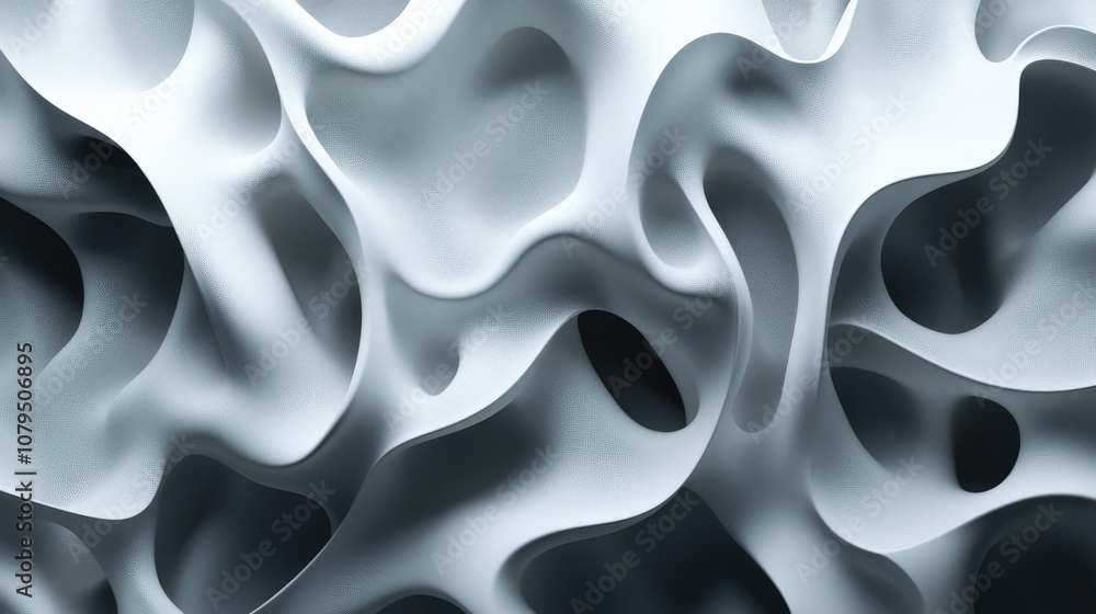 Poster Abstract monochromatic background in a 3D cartoon rendering