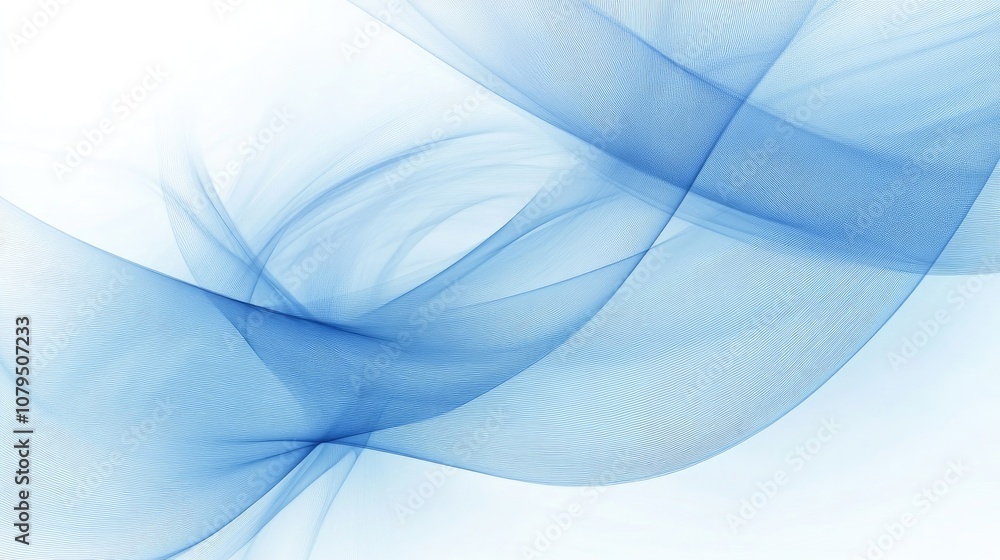 Poster abstract blue backdrop featuring elegant lines and a soft blur effect
