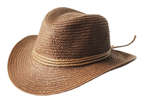 PNG Stylish straw hat for summer outdoor activities