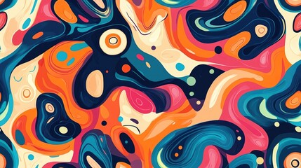 Abstract seamless pattern for printing Vibrant design suitable for textile applications