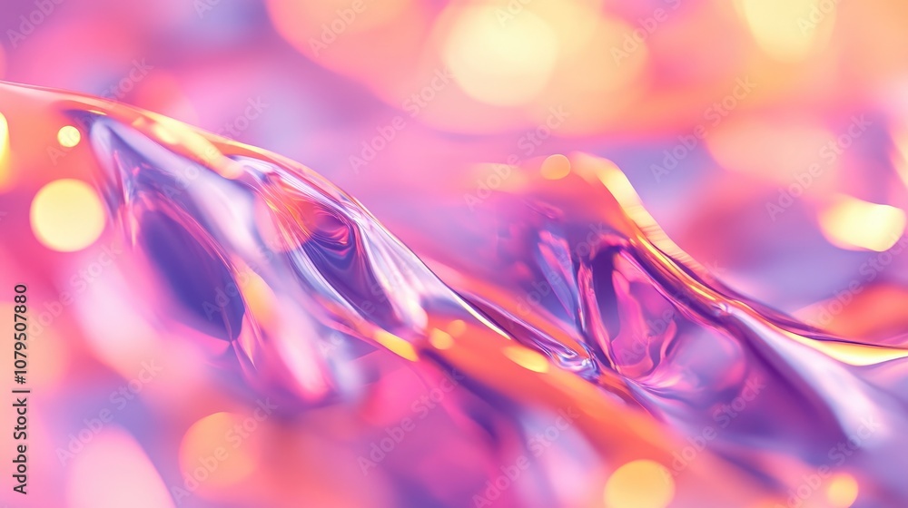 Aufkleber Abstract texture with light bokeh background in a 3D cartoon rendering