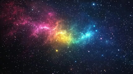 Fototapeta premium High definition star field background featuring a 3D cartoon rendering of a colorful starry night sky and outer space texture