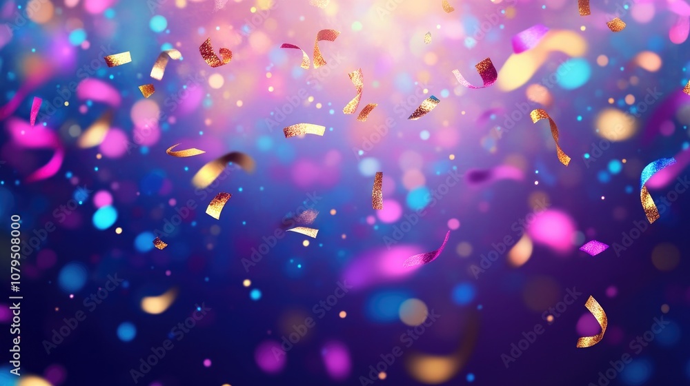 Aufkleber abstract backdrop featuring numerous tiny confetti pieces cascading down a vibrant confetti design i