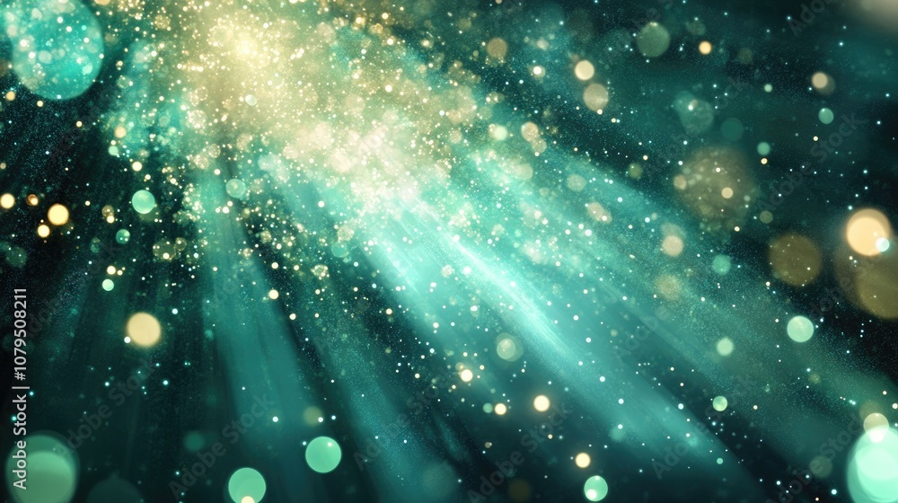 Poster blurred background nebula cosmos sky universe in a 3d cartoon rendering